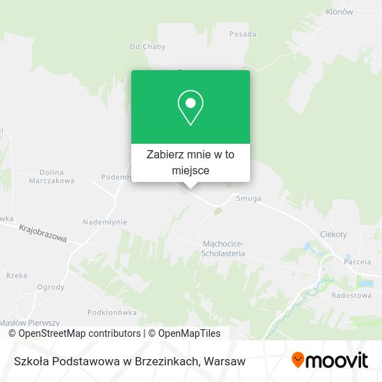 Mapa Szkoła Podstawowa w Brzezinkach