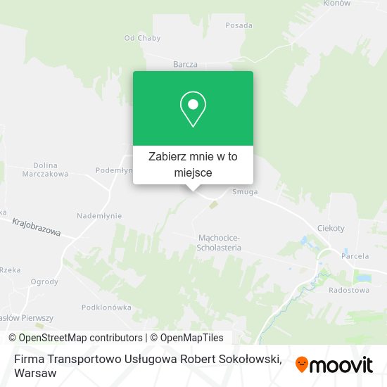 Mapa Firma Transportowo Usługowa Robert Sokołowski