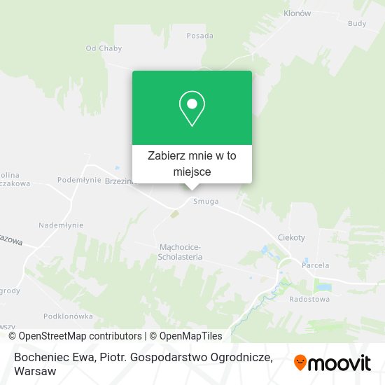 Mapa Bocheniec Ewa, Piotr. Gospodarstwo Ogrodnicze