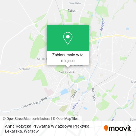 Mapa Anna Różycka Prywatna Wyjazdowa Praktyka Lekarska