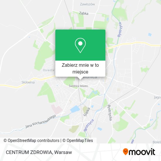 Mapa CENTRUM ZDROWIA