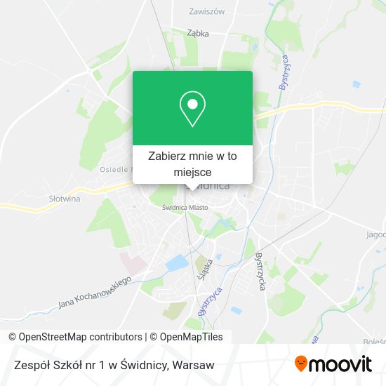 Mapa Zespół Szkół nr 1 w Świdnicy