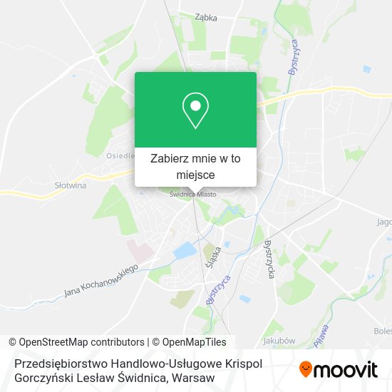 Mapa Przedsiębiorstwo Handlowo-Usługowe Krispol Gorczyński Lesław Świdnica