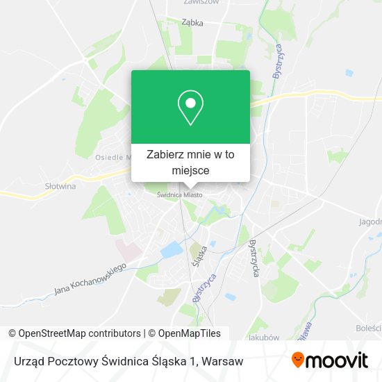 Mapa Urząd Pocztowy Świdnica Śląska 1