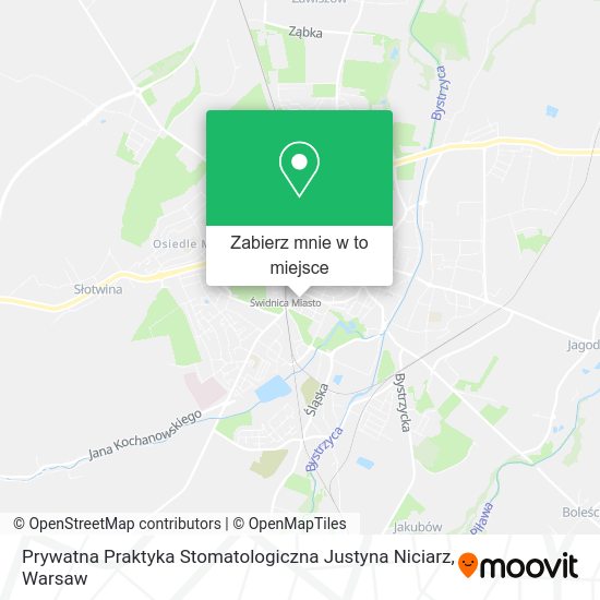 Mapa Prywatna Praktyka Stomatologiczna Justyna Niciarz