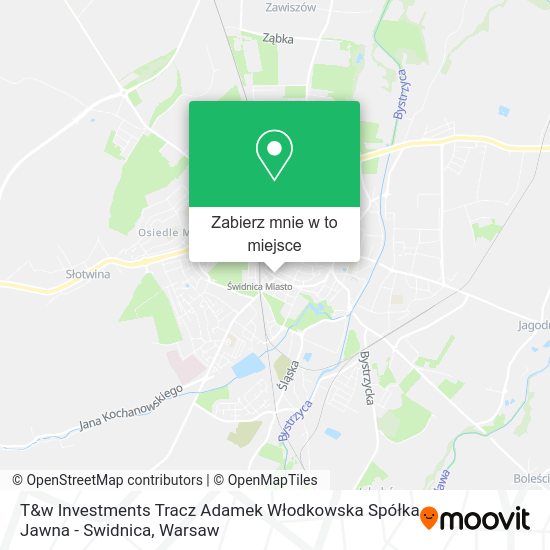 Mapa T&w Investments Tracz Adamek Włodkowska Spółka Jawna - Swidnica