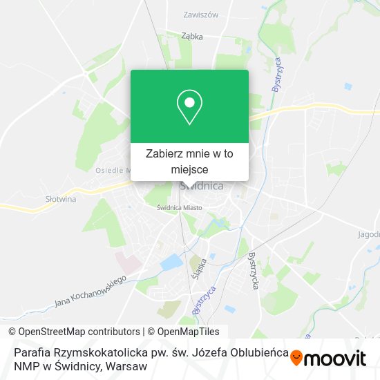 Mapa Parafia Rzymskokatolicka pw. św. Józefa Oblubieńca NMP w Świdnicy