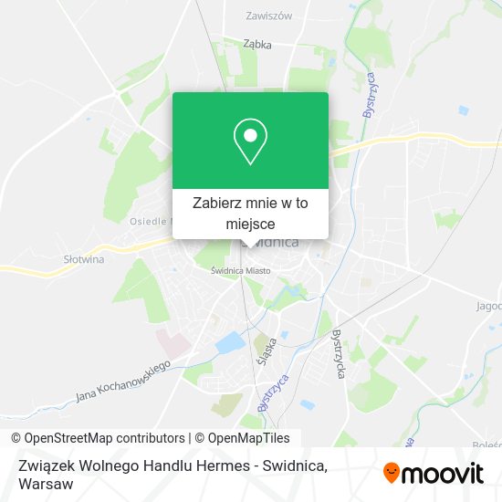 Mapa Związek Wolnego Handlu Hermes - Swidnica