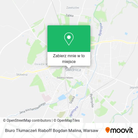 Mapa Biuro Tłumaczeń Riaboff Bogdan Malina