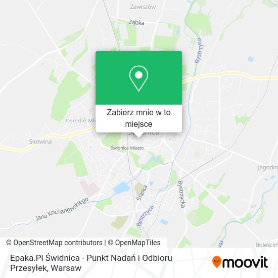 Mapa Epaka.Pl Świdnica - Punkt Nadań i Odbioru Przesyłek