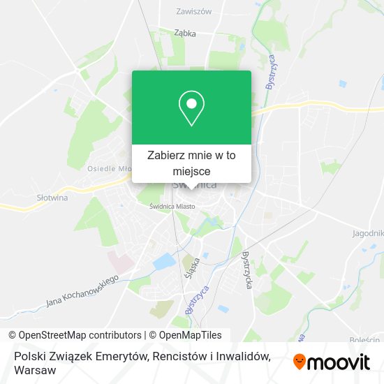 Mapa Polski Związek Emerytów, Rencistów i Inwalidów