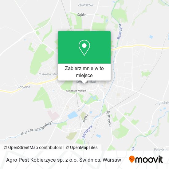 Mapa Agro-Pest Kobierzyce sp. z o.o. Świdnica