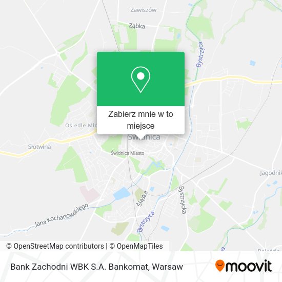 Mapa Bank Zachodni WBK S.A. Bankomat