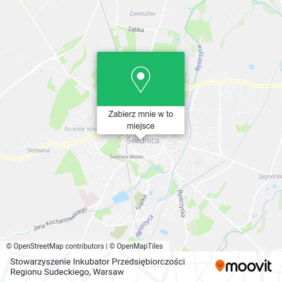 Mapa Stowarzyszenie Inkubator Przedsiębiorczości Regionu Sudeckiego