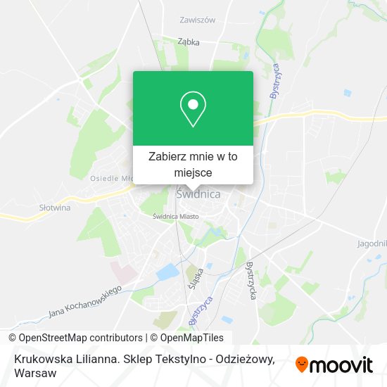 Mapa Krukowska Lilianna. Sklep Tekstylno - Odzieżowy