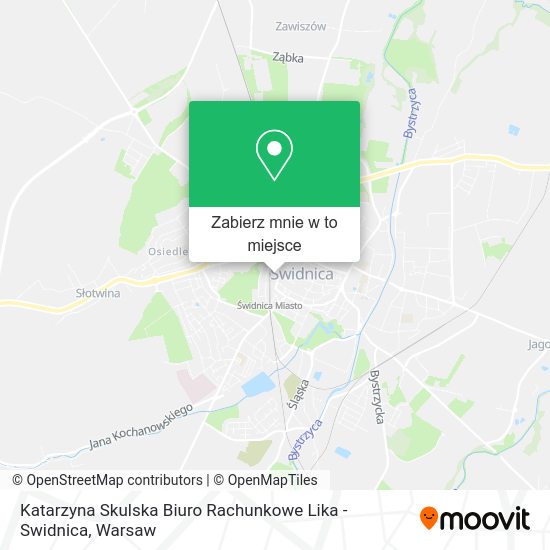 Mapa Katarzyna Skulska Biuro Rachunkowe Lika - Swidnica