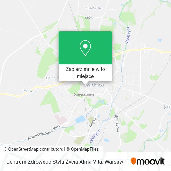 Mapa Centrum Zdrowego Stylu Życia Alma Vita