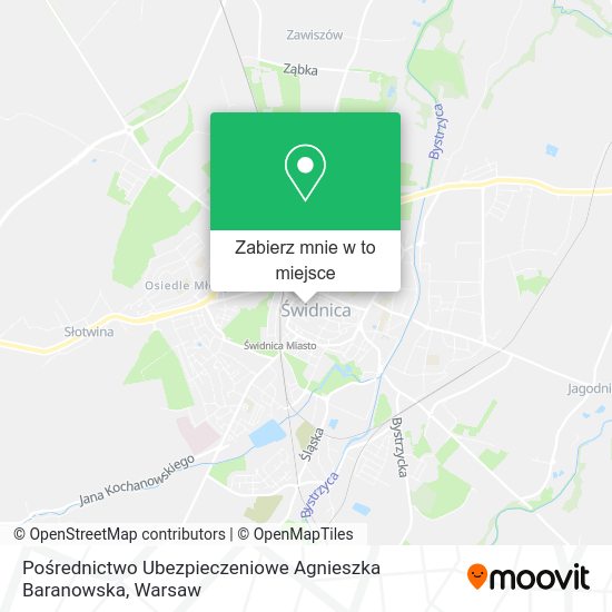 Mapa Pośrednictwo Ubezpieczeniowe Agnieszka Baranowska