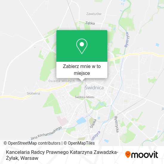 Mapa Kancelaria Radcy Prawnego Katarzyna Zawadzka-Żyłak