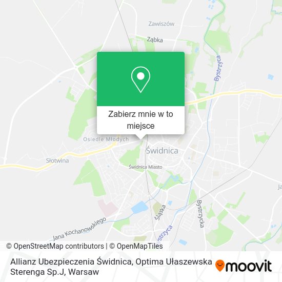 Mapa Allianz Ubezpieczenia Świdnica, Optima Ułaszewska Sterenga Sp.J