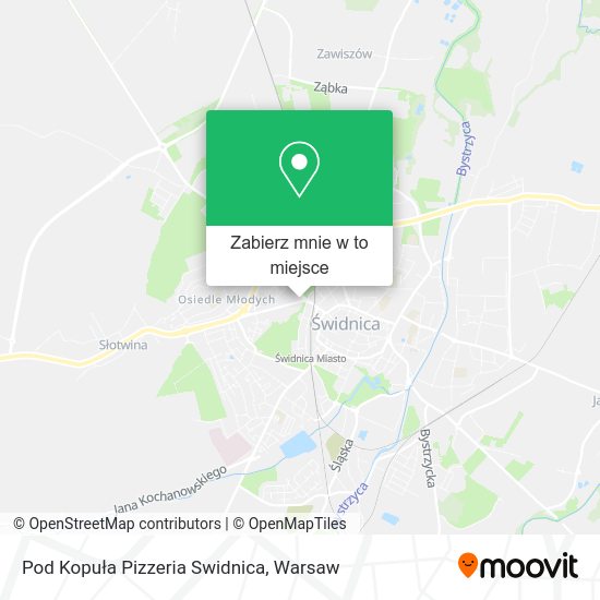 Mapa Pod Kopuła Pizzeria Swidnica