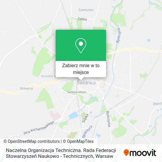 Mapa Naczelna Organizacja Techniczna. Rada Federacji Stowarzyszeń Naukowo - Technicznych