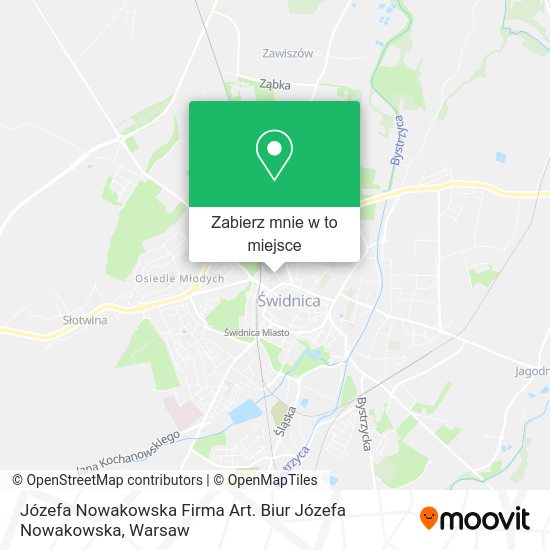 Mapa Józefa Nowakowska Firma Art. Biur Józefa Nowakowska