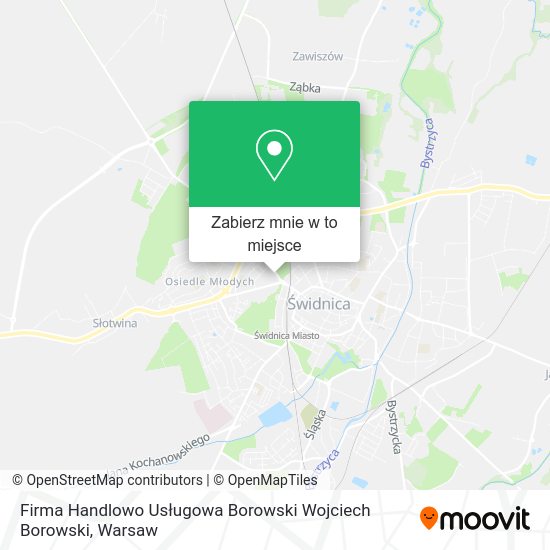 Mapa Firma Handlowo Usługowa Borowski Wojciech Borowski