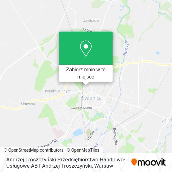 Mapa Andrzej Troszczyński Przedsiębiorstwo Handlowo-Usługowe ABT Andrzej Troszczyński