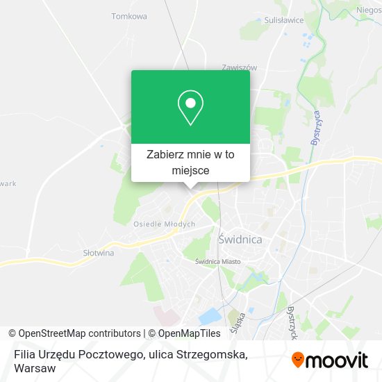 Mapa Filia Urzędu Pocztowego, ulica Strzegomska