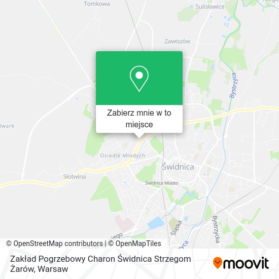 Mapa Zakład Pogrzebowy Charon Świdnica Strzegom Żarów