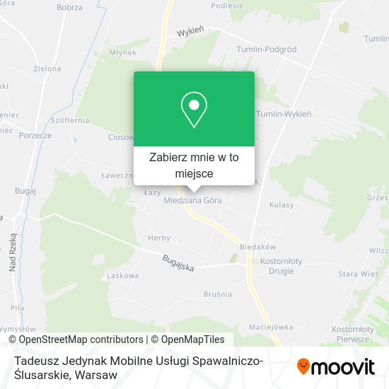 Mapa Tadeusz Jedynak Mobilne Usługi Spawalniczo-Ślusarskie