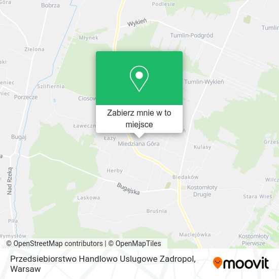 Mapa Przedsiebiorstwo Handlowo Uslugowe Zadropol