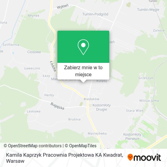 Mapa Kamila Kaprzyk Pracownia Projektowa KA Kwadrat