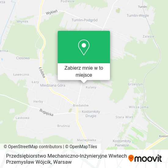 Mapa Przedsiębiorstwo Mechaniczno-Inżynieryjne Wwtech Przemysław Wójcik