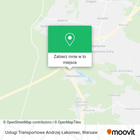 Mapa Usługi Transportowe Andrzej Łakomiec