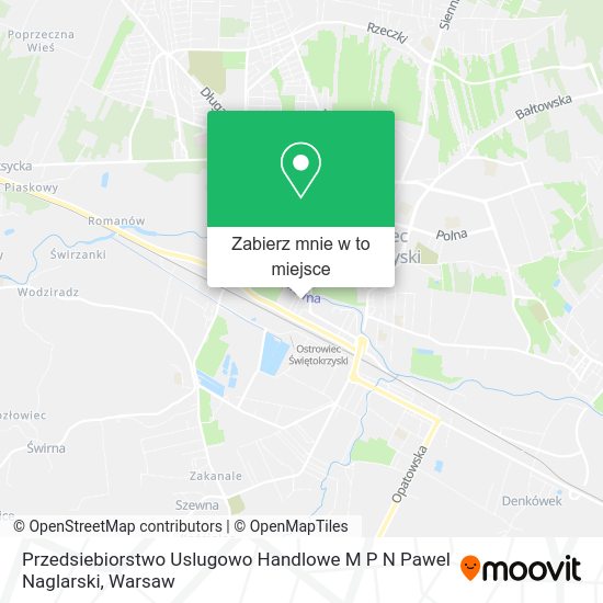 Mapa Przedsiebiorstwo Uslugowo Handlowe M P N Pawel Naglarski