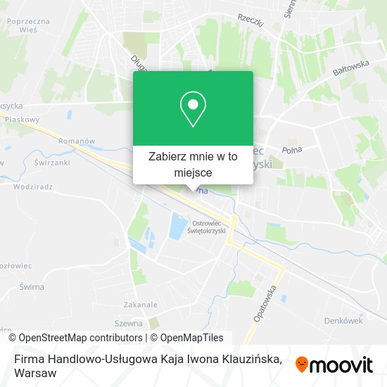 Mapa Firma Handlowo-Usługowa Kaja Iwona Klauzińska