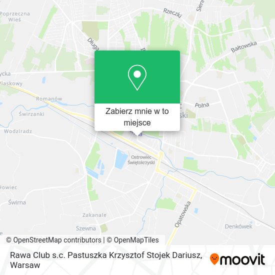 Mapa Rawa Club s.c. Pastuszka Krzysztof Stojek Dariusz