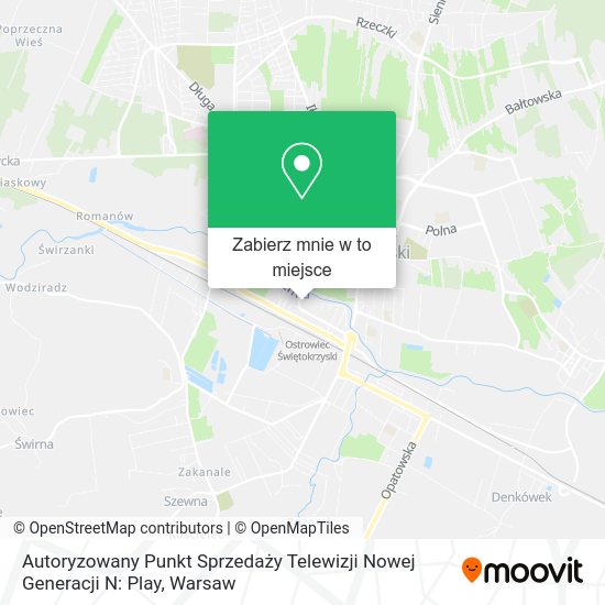 Mapa Autoryzowany Punkt Sprzedaży Telewizji Nowej Generacji N: Play