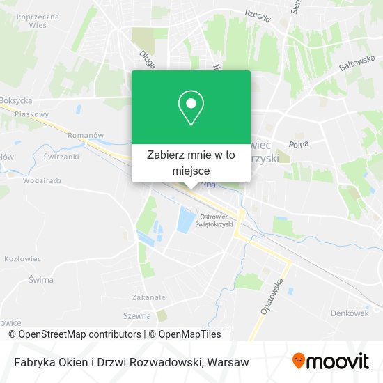 Mapa Fabryka Okien i Drzwi Rozwadowski