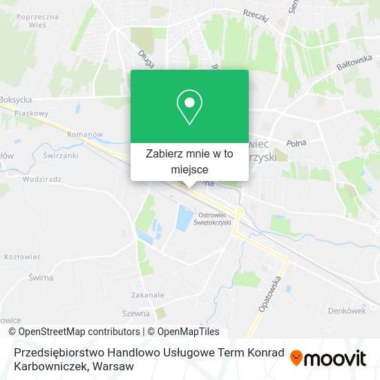 Mapa Przedsiębiorstwo Handlowo Usługowe Term Konrad Karbowniczek