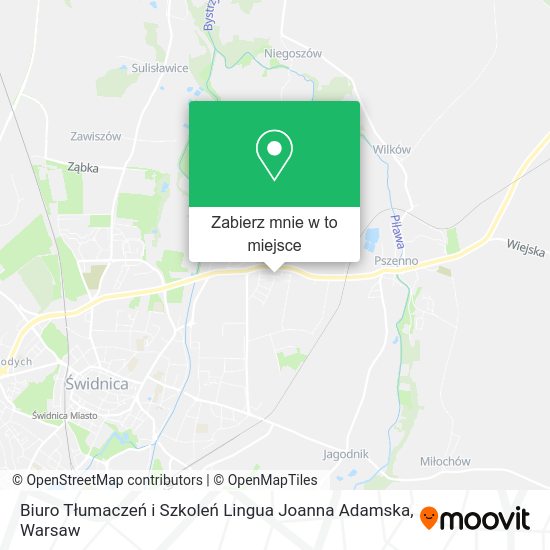 Mapa Biuro Tłumaczeń i Szkoleń Lingua Joanna Adamska