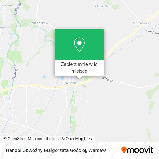 Mapa Handel Obwoźny Małgorzata Gościej