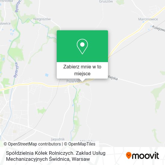 Mapa Spółdzielnia Kółek Rolniczych. Zakład Usług Mechanizacyjnych Świdnica