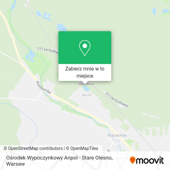 Mapa Ośrodek Wypoczynkowy Anpol - Stare Olesno