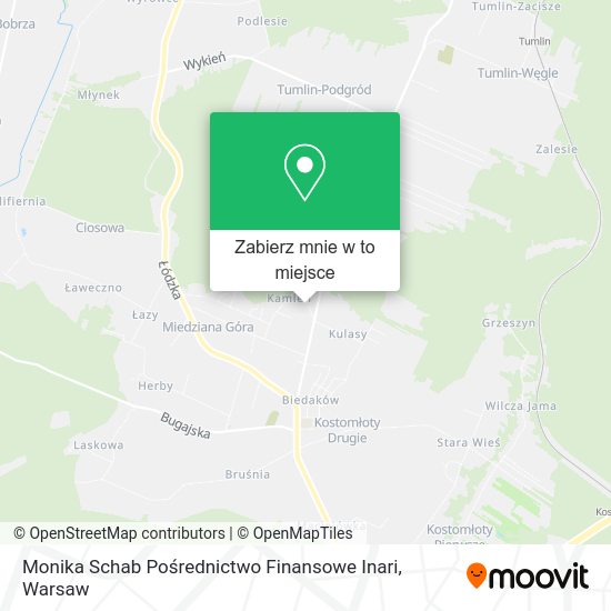 Mapa Monika Schab Pośrednictwo Finansowe Inari