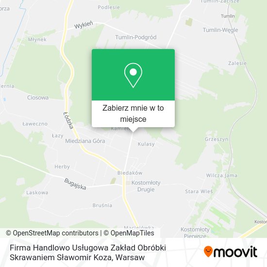 Mapa Firma Handlowo Usługowa Zakład Obróbki Skrawaniem Sławomir Koza