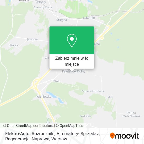 Mapa Elektro-Auto. Rozruszniki, Alternatory- Sprzedaż, Regeneracja, Naprawa