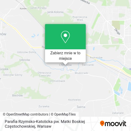 Mapa Parafia Rzymsko-Katolicka pw. Matki Boskiej Częstochowskiej